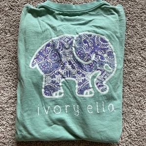 Ivory Ella mint long sleeve shirt size small EUC